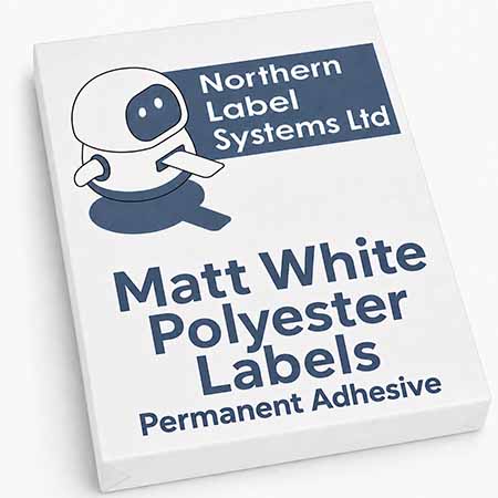 Matt White Polyester Labels