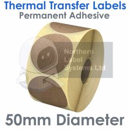 50mm Diameter Kraft Paper Thermal Transfer Labels