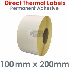 100mm x 200mm labels direct thermal on 76mm core
