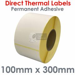 100mm x 300mm direct thermal labels large roll