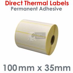 100mm x 35mm direct thermal labels