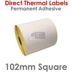 102mm x 102mm direct thermal labels