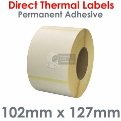 102mm x 127mm direct thermal labels