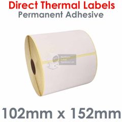 102mm x 152mm direct thermal labels