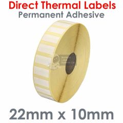 22mm x 10mm direct thermal labels on small roll