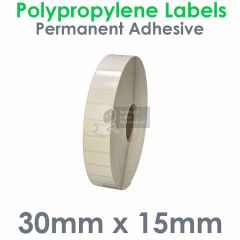 Polypropylene labels 30mm x 15mm