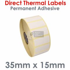 Direct thermal labels 35mm x 15mm