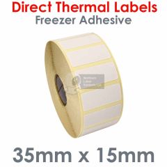 Freezer Adhesive 35mm x 15mm Direct thermal labels 