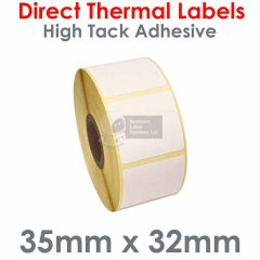 35mm x 32mm direct thermal labels