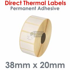 38mm x 20mm direct thermal labels