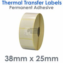 38mm x 25mm thermal transfer labels