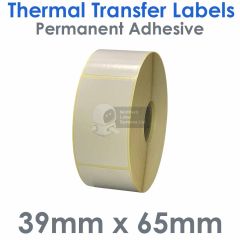 39mm x 65mm labels thermal transfer