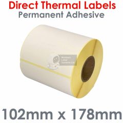 102mm x 178mm direct thermal labels