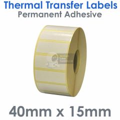 40mm x 15mm labels thermal transfer