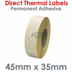 Direct thermal labels 45mm x 35mm