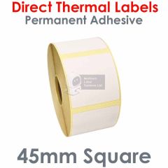 45mm x 45mm square direct thermal labels