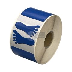 46mm x 46mm Blue Feet Label