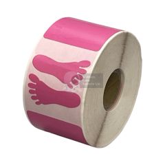 46mm x 46mm Pink Feet Label