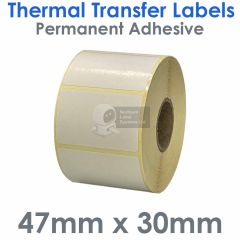 47mm x 30mm thermal transfer labels