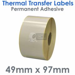 49mm x 97mm thermal transfer labels