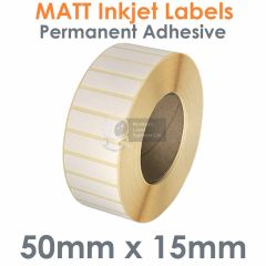 50mm x 15mm MATT Inkjet Labels