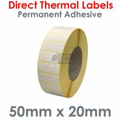 Direct thermal labels 50mm x 20mm