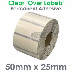50mm x 25mm Clear 'Over Labels'