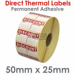 Discount 50mm x 25mm Direct Thermal Labels