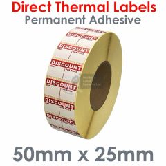 50mm x 25mm discount direct thermal labels