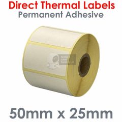 Mobile printer labels 50mm x 25mm 800 per roll