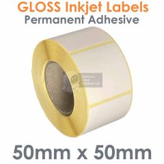 50mm x 50mm Gloss Inkjet Labels