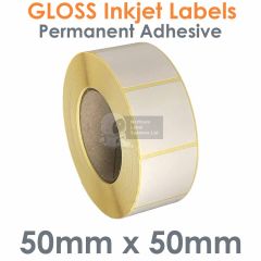 50mm x 50mm Gloss Paper Inkjet Labels