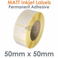 50mm x 50mm Matt Paper Inkjet Labels