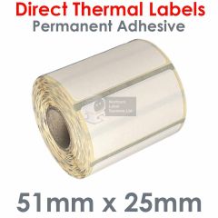 51mm x 25mm labels for mobile label printer with registration line