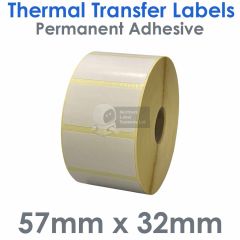 57mm x 32mm thermal transfer labels