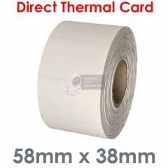 58mm x 38mm Shelf edge direct thermal card