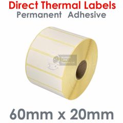 60mm x 20mm direct thermal labels