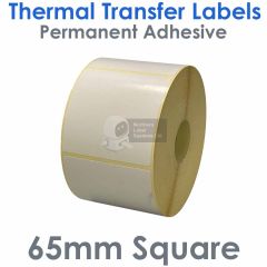 65mm x 65mm square labels thermal transfer