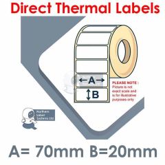 70mm x 20mm Direct Thermal Labels