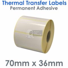 70mm x 36mm thermal transfer labels