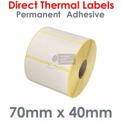 70mm x 40mm direct thermal labels