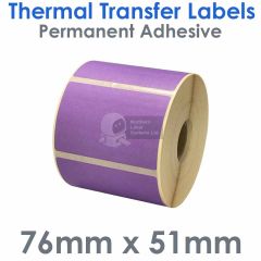 76mm x 51mm lilac labels thermal transfer
