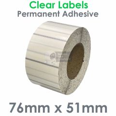 Clear labels polypropylene gloss 90mm x 60mm