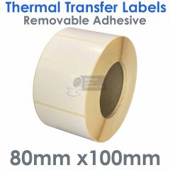80mm x 100mm paper labels on a 76mm core