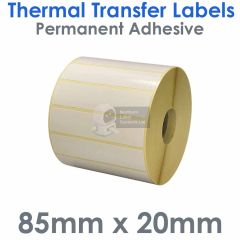 85mm x 20mm thermal transfer labels