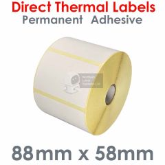 88mm x 58mm direct thermal labels