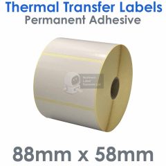 88mm x 58mm thermal transfer labels