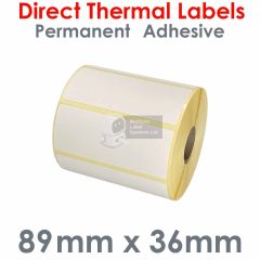 89mm x 36mm direct thermal labels