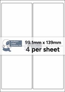 Matt White Polyester Labels LL04-MWP