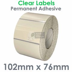 Clear labels 102mm x 76mm
